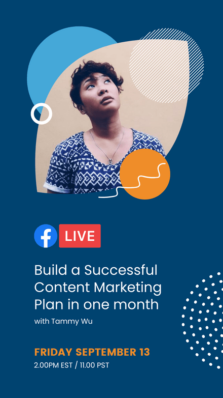 Colorful Shapes Facebook Live Graphic Template Story Easil