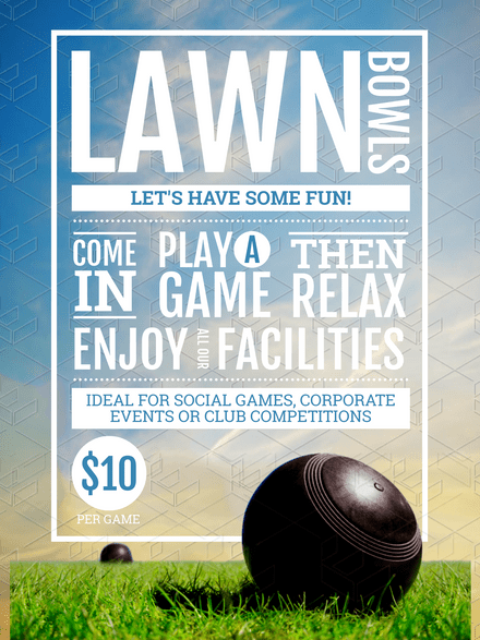 Lawn Bowls - Poster Template - Easil