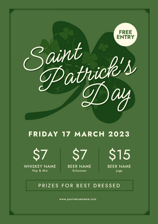 Elegant Owl for Saint Patrick's Day Poster by LV-creator