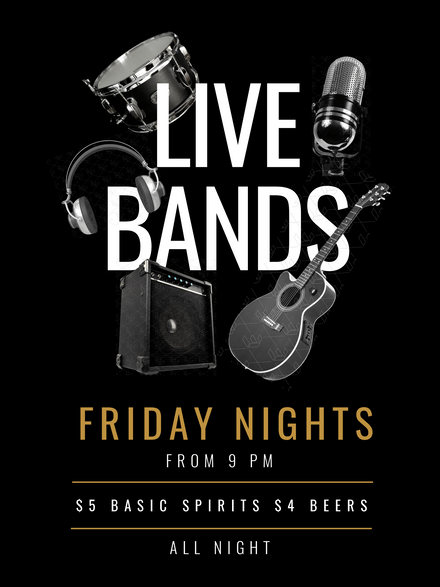 Live Bands - Poster Template - Easil